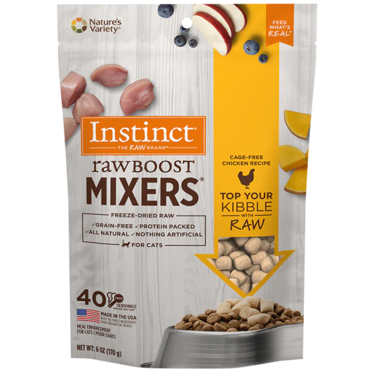 Instinct Raw Boost Mixers Grain Free Cage Free Chicken Topper Cat 6oz