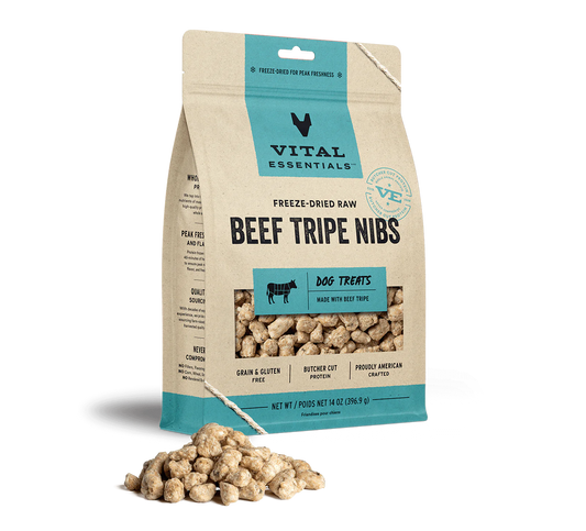 VE FDR Beef Tripe Nibs Dog Treats 14 oz