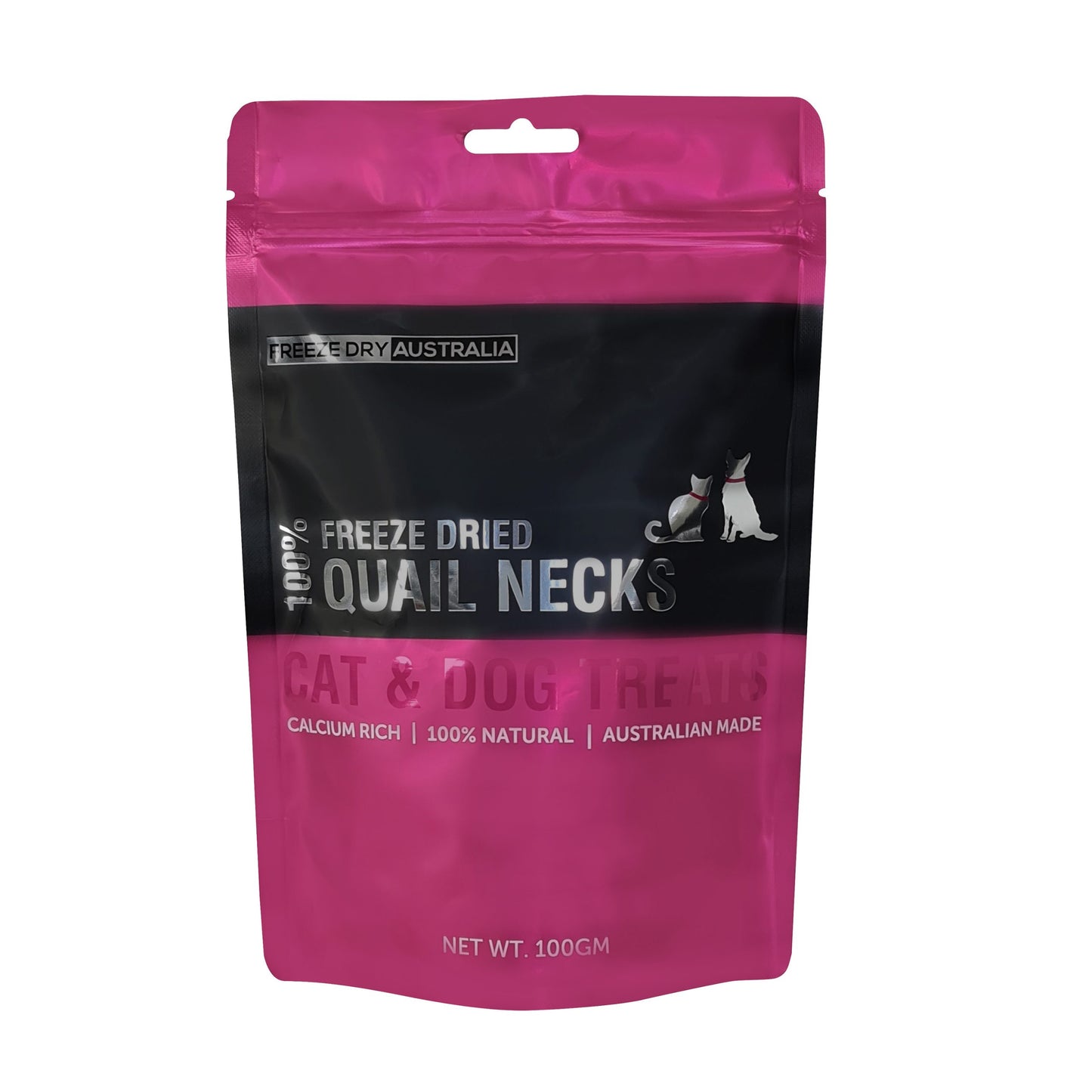 FDA FREEZE DRIED QUAIL NECKS PET TREATS 100GM