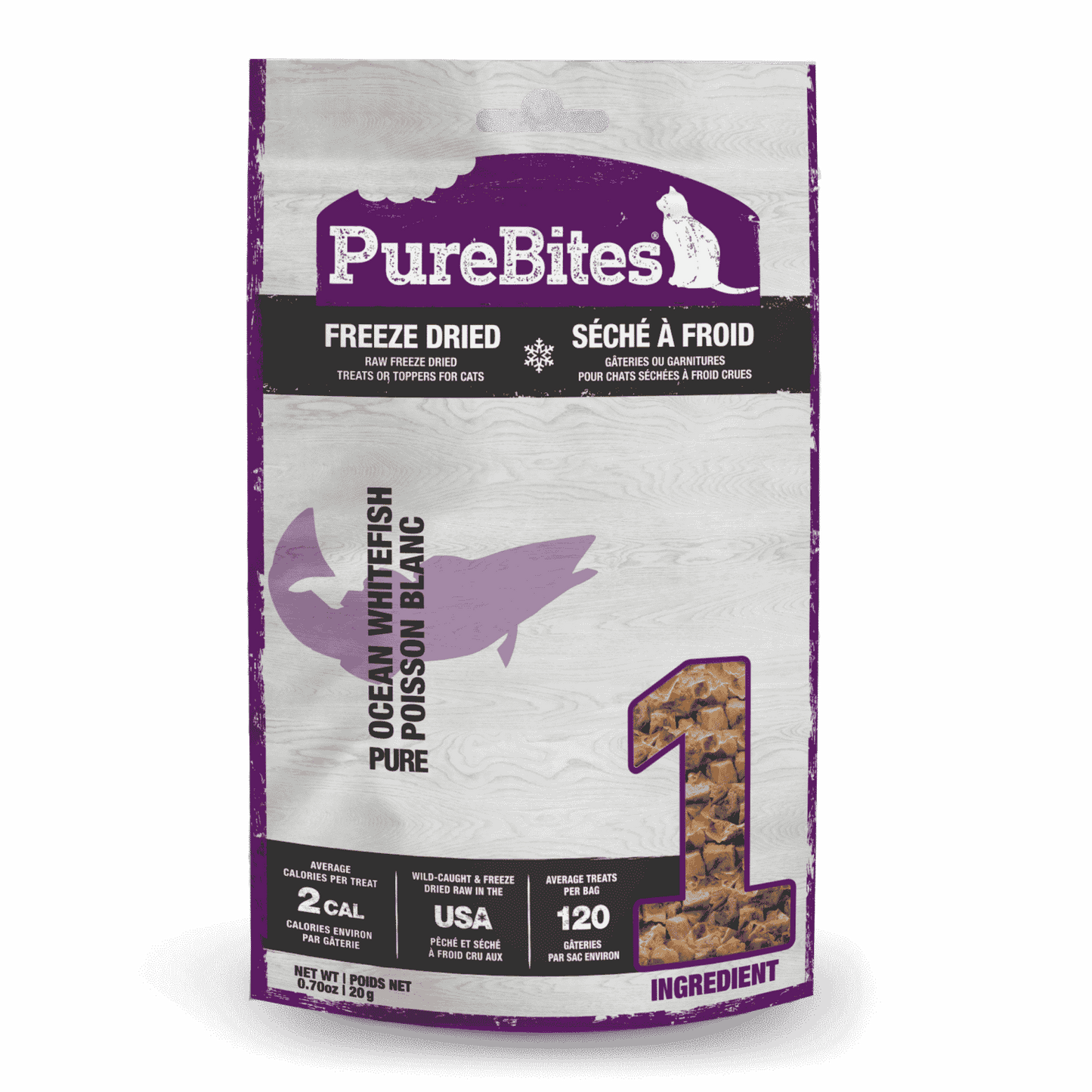 PUREBITES® OCEAN WHITEFISH FREEZE-DRIED CAT TREATS