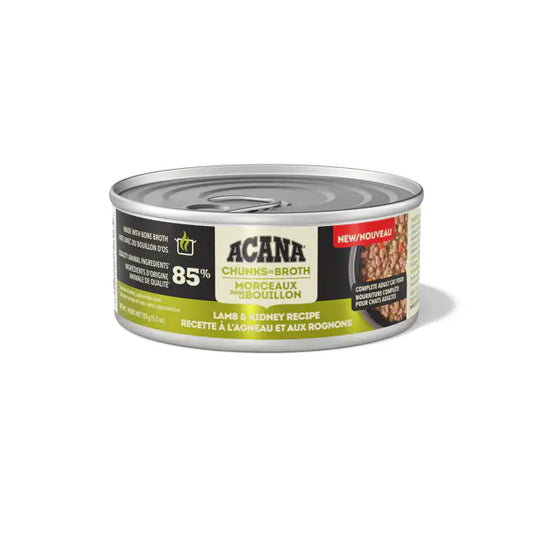 ACANA Chunks in Broth Cat Wet Food Lamb + Kidney Recipe 155g 3pk