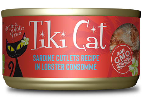 TIKI CAT® SARDINE CUTLETS RECIPE IN LOBSTER CONSOMMÉ WET CAT FOOD