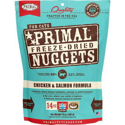 Primal Freeze Dried Chicken And Salmon Nuggets Cat