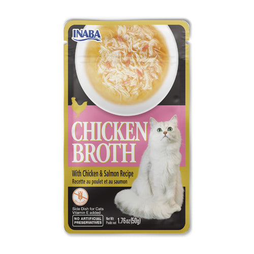 Inaba Cat Chicken Broth - Chicken & Salmon Recipe 40g - 3pk