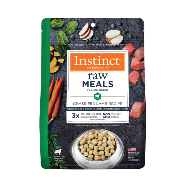 Instinct Freeze-Dried Raw Meals Grain-Free Dog Food Grass-Fed Lamb Recipe