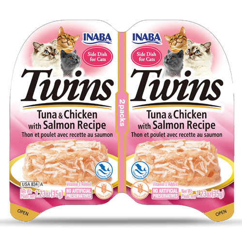 Inaba Cat Twins - Tuna & Chicken with Salmon Recipe 70g 3pk