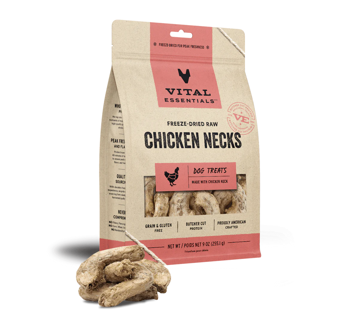 VE FDR Chicken Necks Dog Treats 9 oz