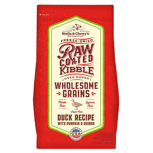 STELLA & CHEWY'S® CAGE-FREE DUCK RECIPE WITH PUMPKIN & QUINOA RAW COATED KIBBLE WHOLESOME GRAINS DRY DOG FOOD