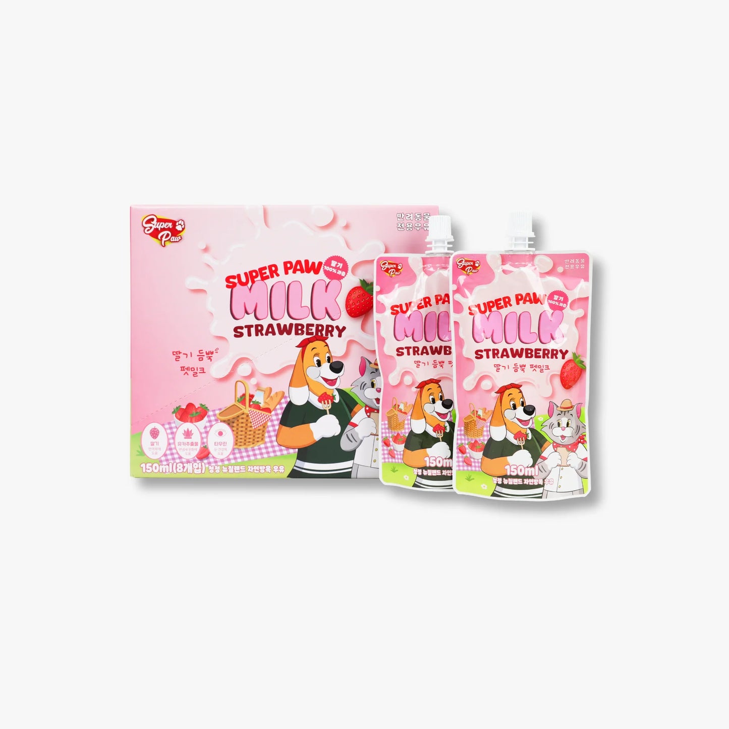 Korea SuperPaw Pet Milk 150ML - Strawberry