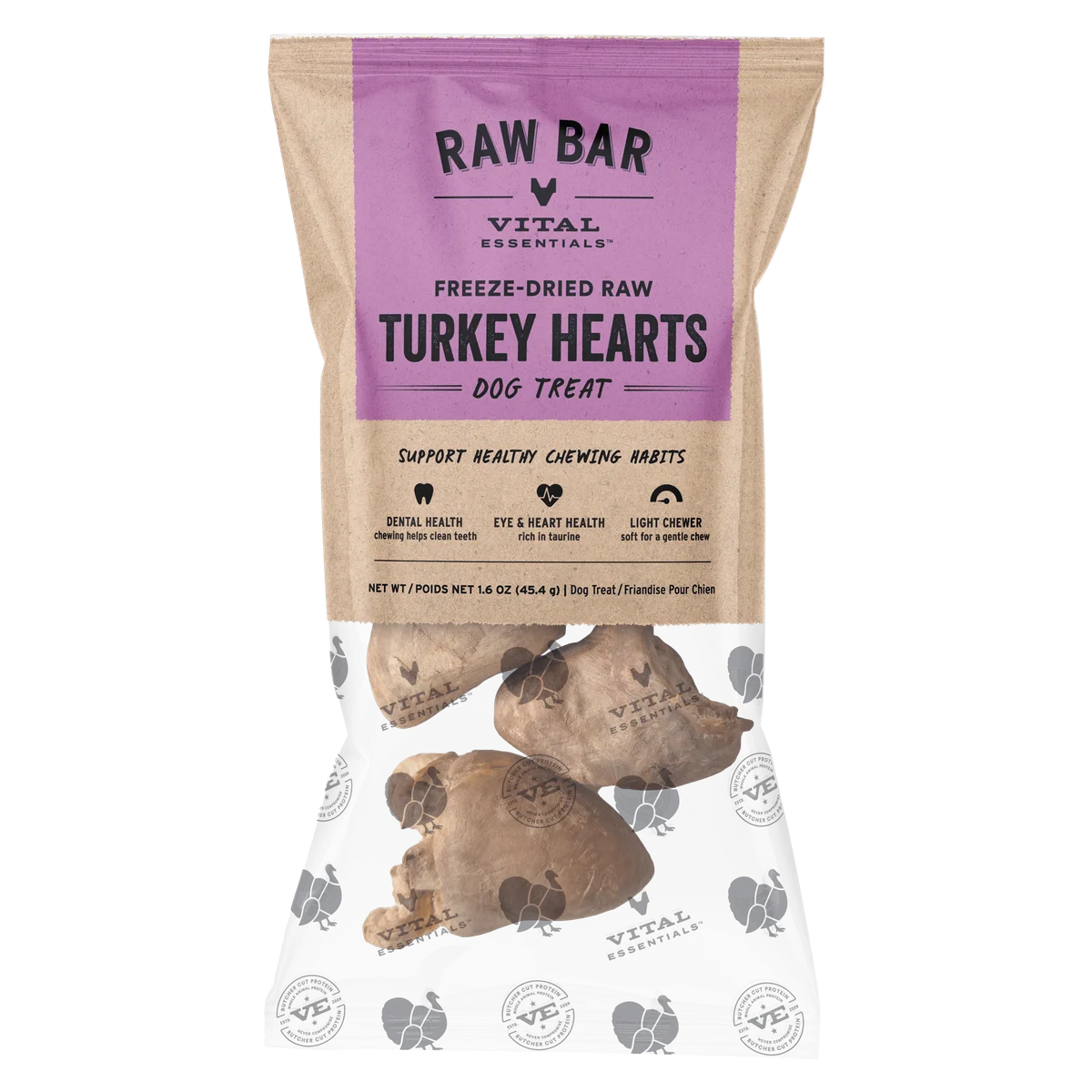 Vital Essentials® RAW BAR Freeze-Dried Raw Turkey Heart Dog Snacks