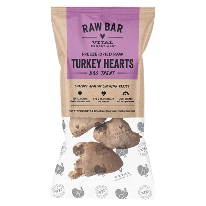 Vital Essentials® RAW BAR Freeze-Dried Raw Turkey Heart Dog Snacks