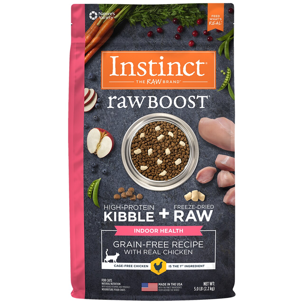 Instinct Raw Boost Grain Free With Real Chicken Indoor Health Cat 5lb