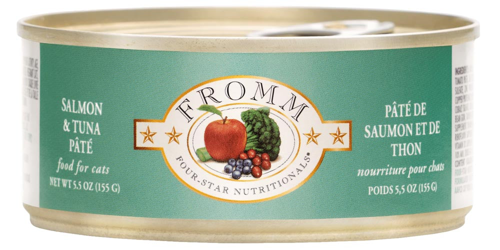 FROMM® FOUR STAR NUTRITIONALS® SALMON & TUNA PÂTÉ WET CAT FOOD 5.5 OZ