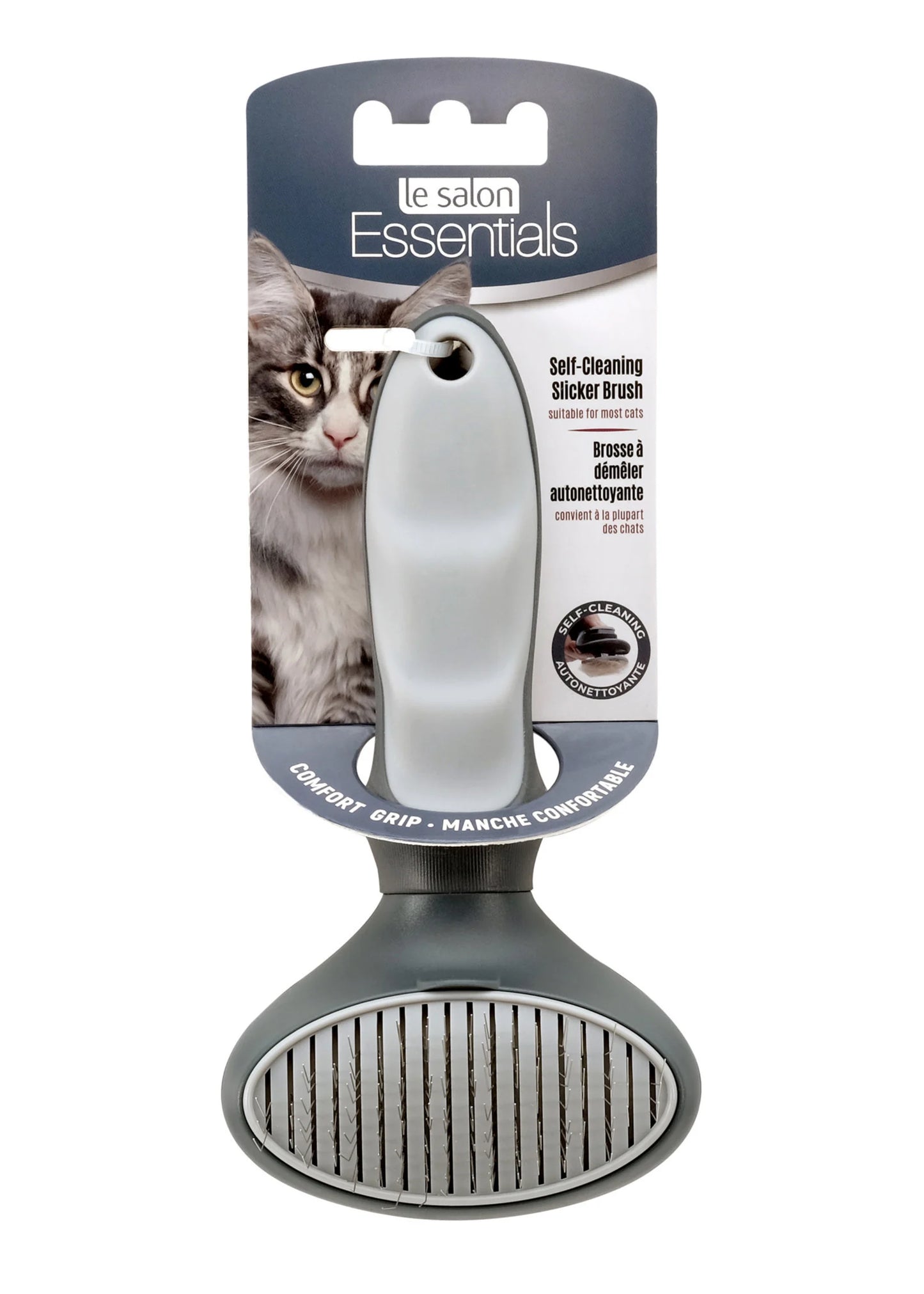 Le Salon Self-Cleaning Slicker Brush for Cats