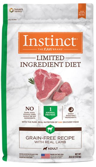 Instinct Limited Ingredient Diet Grain Free With Real Lamb Dog 20lb