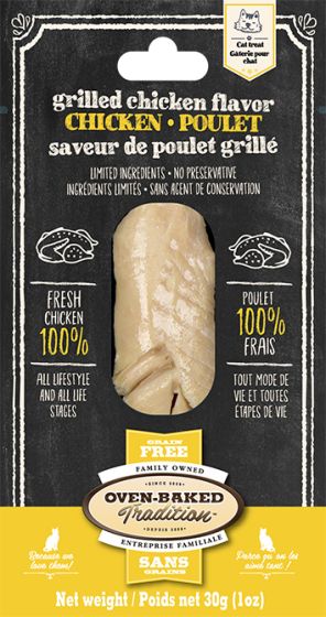 Oven-Baked Tradition Chicken And Grilled Chicken Flavour Fillet Treats Cat 30g