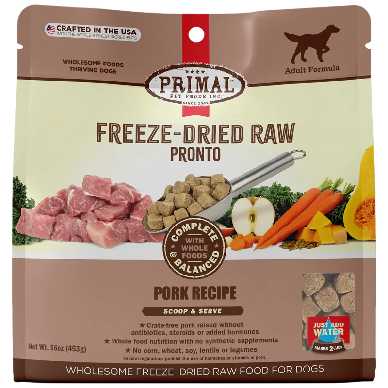 PRIMAL Freeze Dried Raw Pronto Pork Recipe DOG