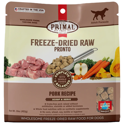 PRIMAL Freeze Dried Raw Pronto Pork Recipe DOG