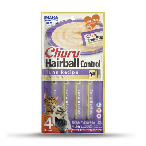 Inaba Cat Churu - Hairball  Chicken/Tuna Recipe 56g - 3pk