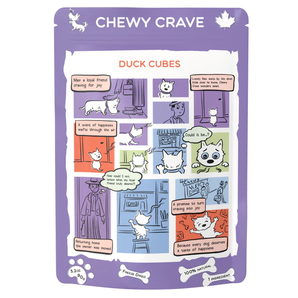 Chewy Crave Duck Cubes 90g