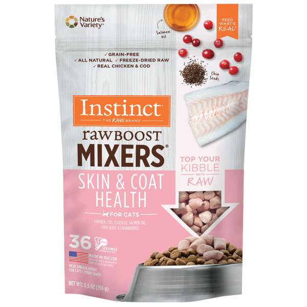 Instinct Raw Boost Mixers Grain Free Skin And Coat Health Cat 5.5oz