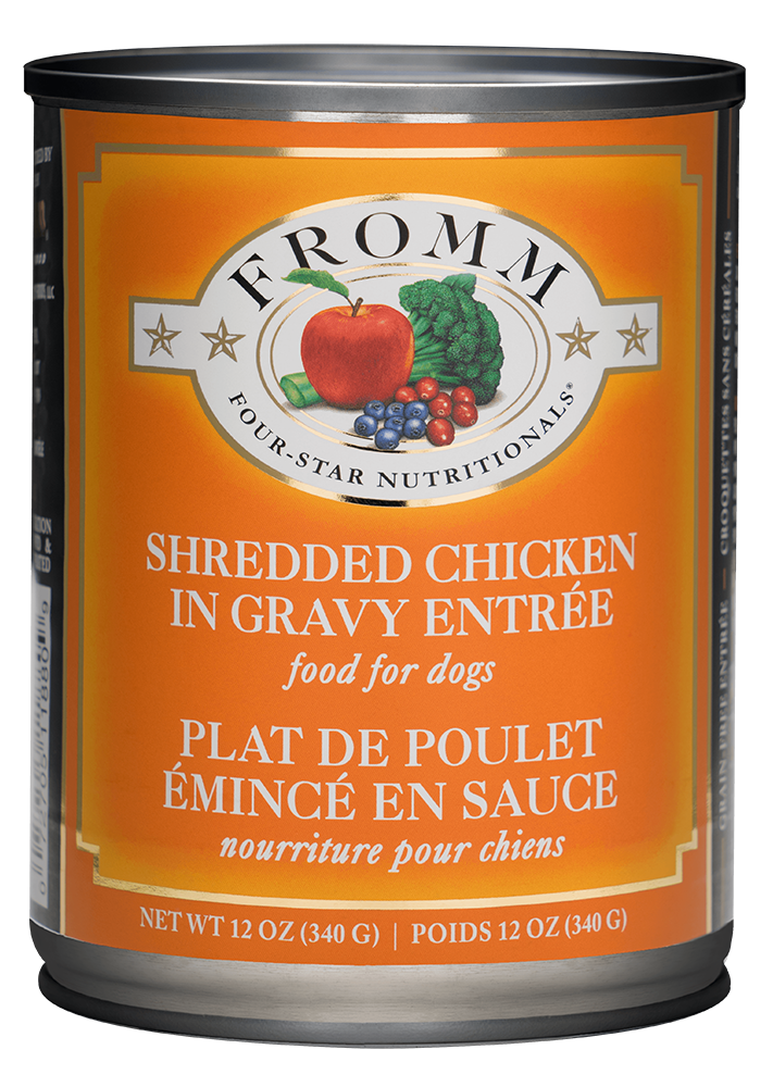 FROMM® FOUR STAR NUTRITIONALS® SHREDDED CHICKEN IN GRAVY ENTRÉE 12 OZ*3pk