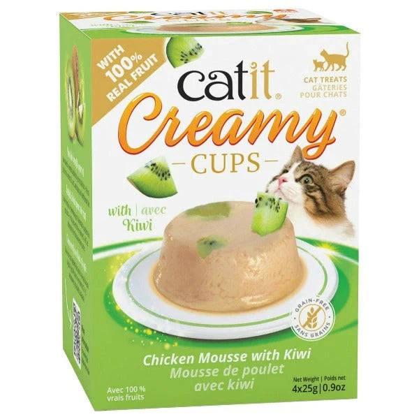 Catit Creamy Cups - Chicken Mousse with Kiwi - 25g*3