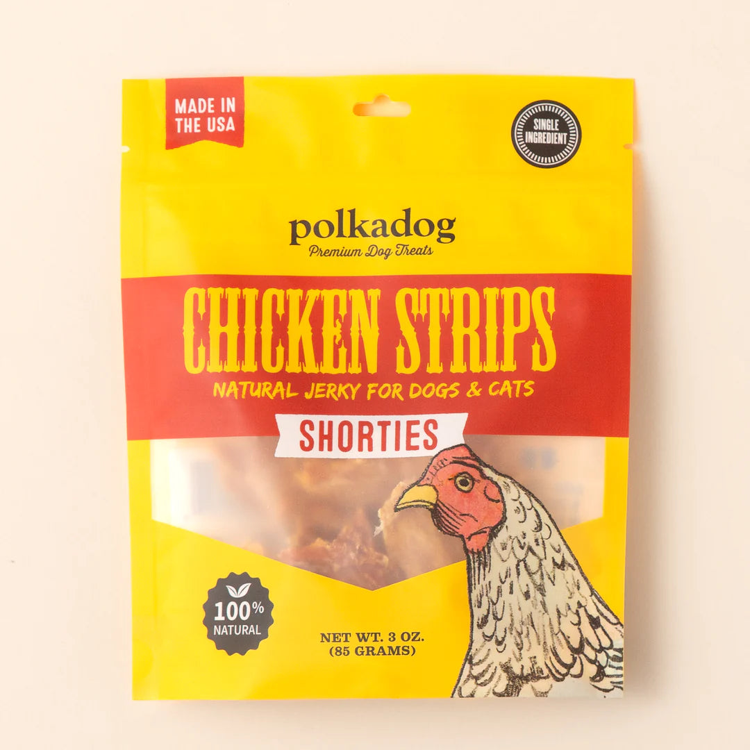 Polkadog Chicken Strip Jerky Shorties