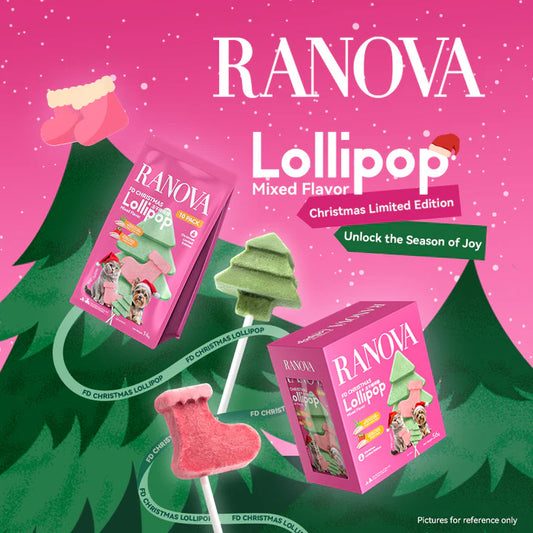Ranova Christmas Freeze Dried Lollipops For Cat & Dog - 10pcs