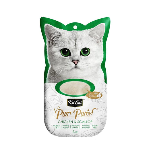 KIT CAT® PURR PURÉES® CHICKEN & SCALLOP CAT TREAT 4 X 15GM