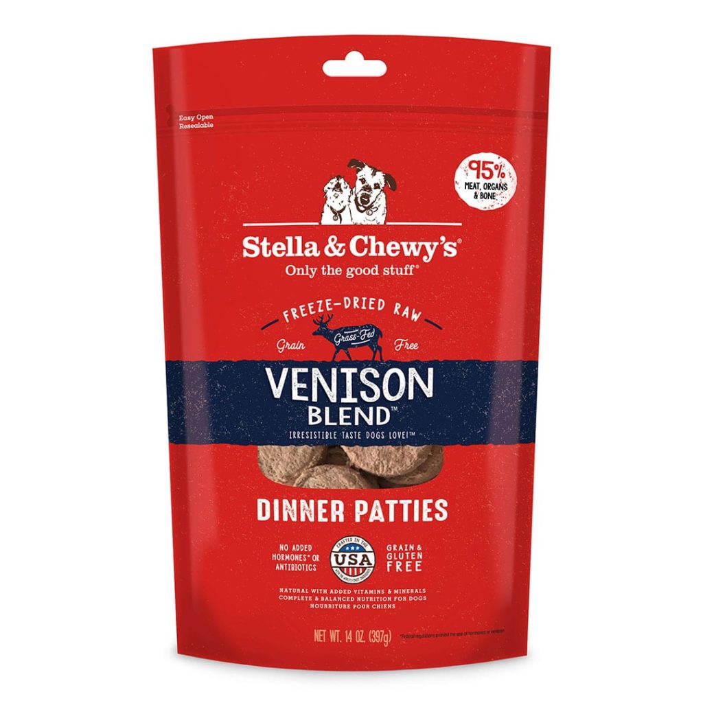 STELLA & CHEWY'S® VENISON BLEND DINNER PATTIES FREEZE-DRIED RAW DOG FOOD