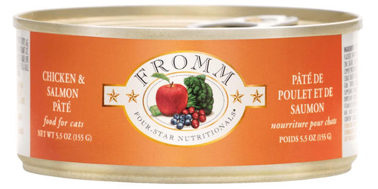 FROMM® FOUR STAR NUTRITIONALS® CHICKEN & SALMON PÂTÉ WET CAT FOOD  5.5 OZ