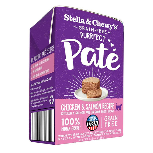 STELLA & CHEWY'S® PURRFECT PÂTÉ CHICKEN & SALMON MEDLEY WET CAT FOOD 5.5 OZ x6