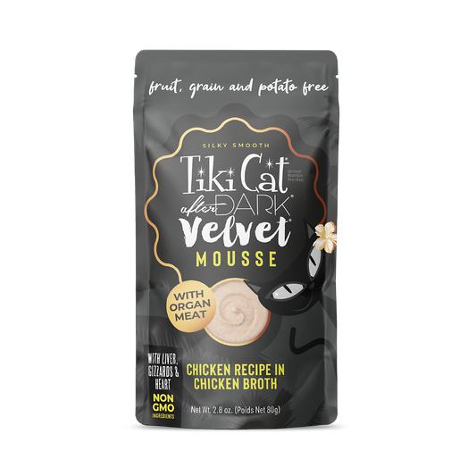 Tiki Cat® After Dark® Velvet Mousse™ Chicken Recipe in Chicken Broth Wet Cat Food 2.8oz*3