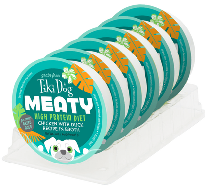 TIKI DOG™ MEATY CHICKEN WITH DUCK RECIPE IN BROTH WET DOG FOOD 3 OZ*3pk