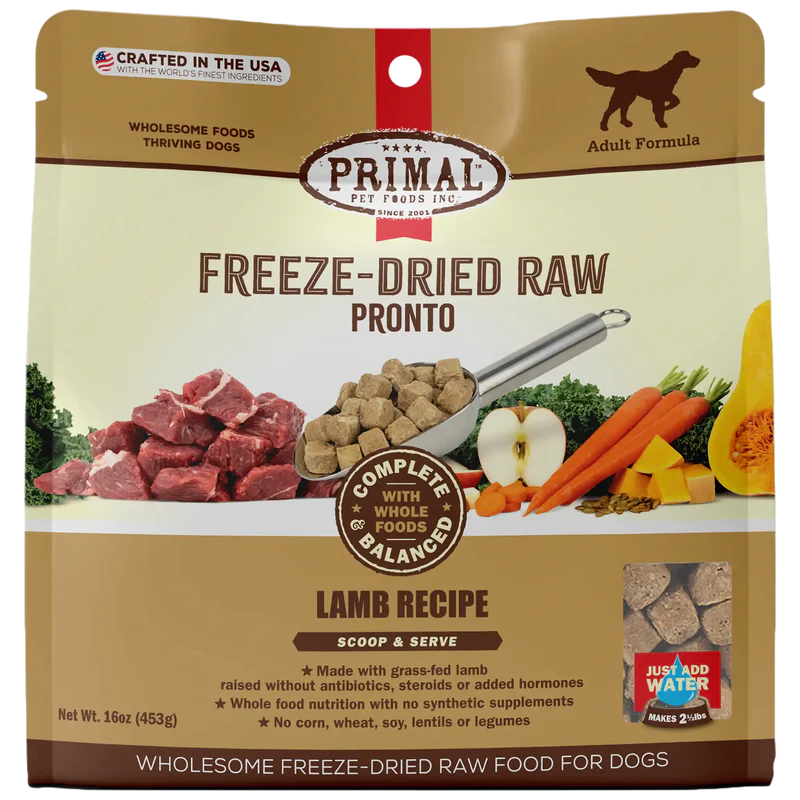 PRIMAL Freeze Dried Raw Pronto Lamb Recipe DOG