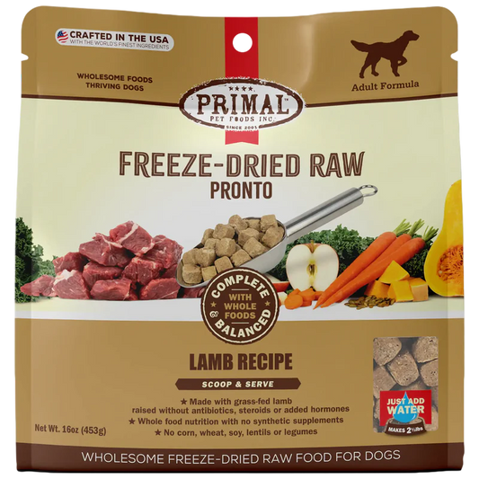 PRIMAL Freeze Dried Raw Pronto Lamb Recipe DOG