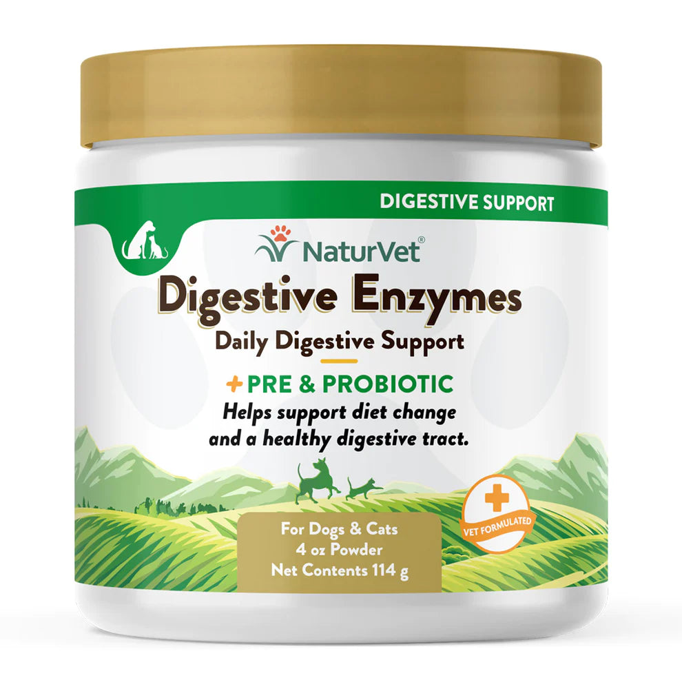 NATURVET® DIGESTIVE ENZYMES POWDER WITH PREBIOTICS & PROBIOTICS