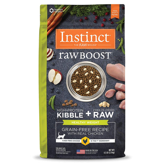 Instinct Raw Boost Grain Free With Real Chicken Healthy Weight Cat 4.5lb