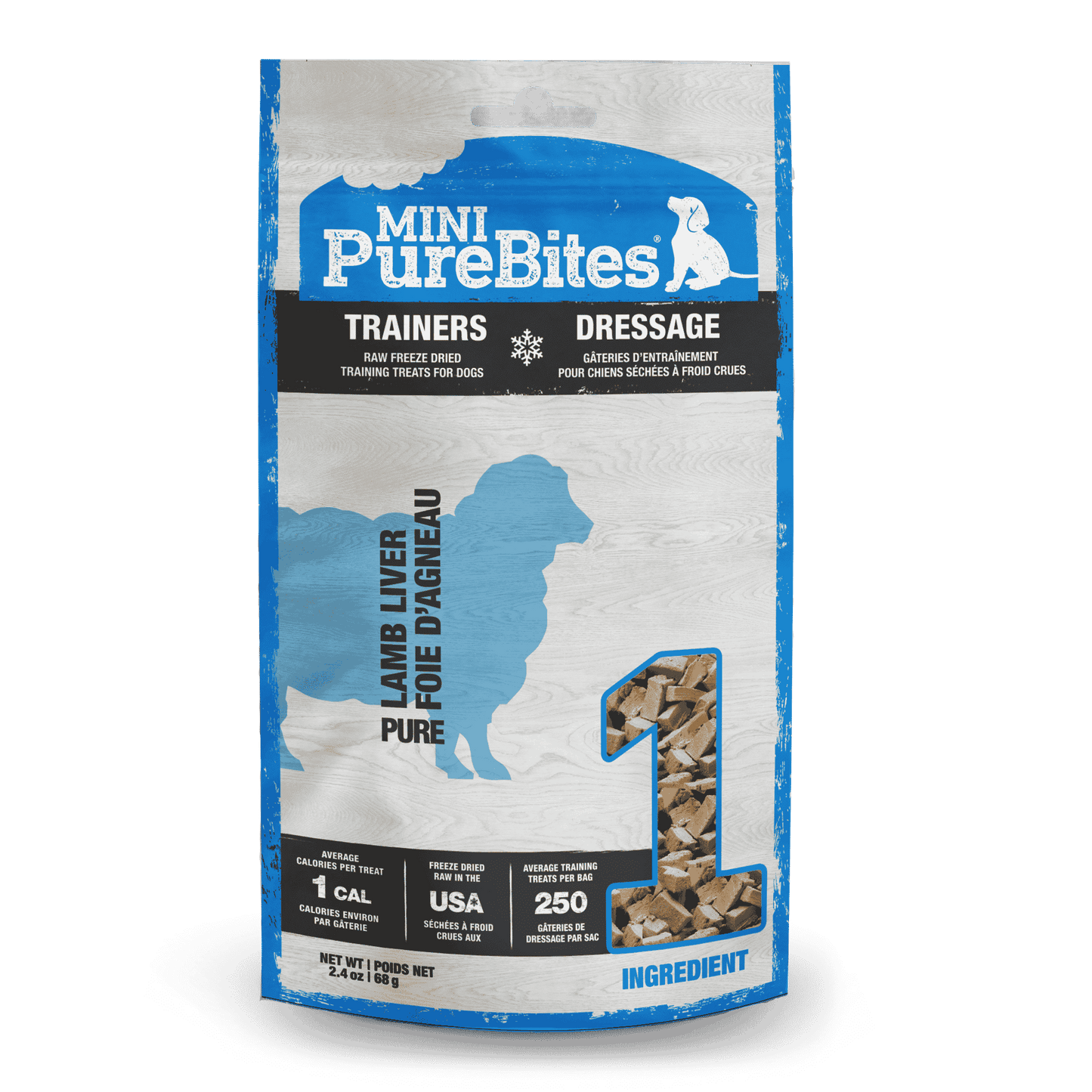 MINI-PUREBITES® TRAINERS LAMB LIVER FOR DOGS 68 GM