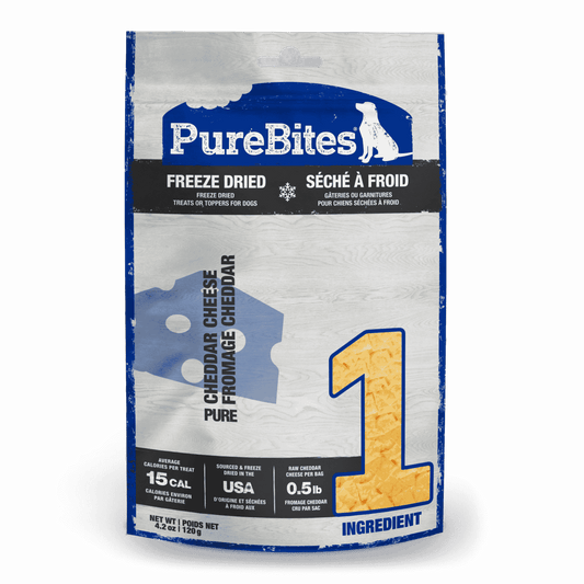 PUREBITES® CHEDDAR CHEESE FREEZE-DRIED DOG TREATS