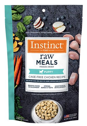 Instinct Raw Freeze Dried Meal Cage Free Chicken Puppy Dog 9.5oz