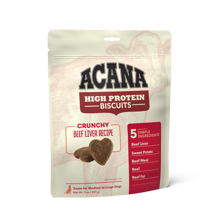 Acana High Protein Beef Liver Dog Treats Biscuits