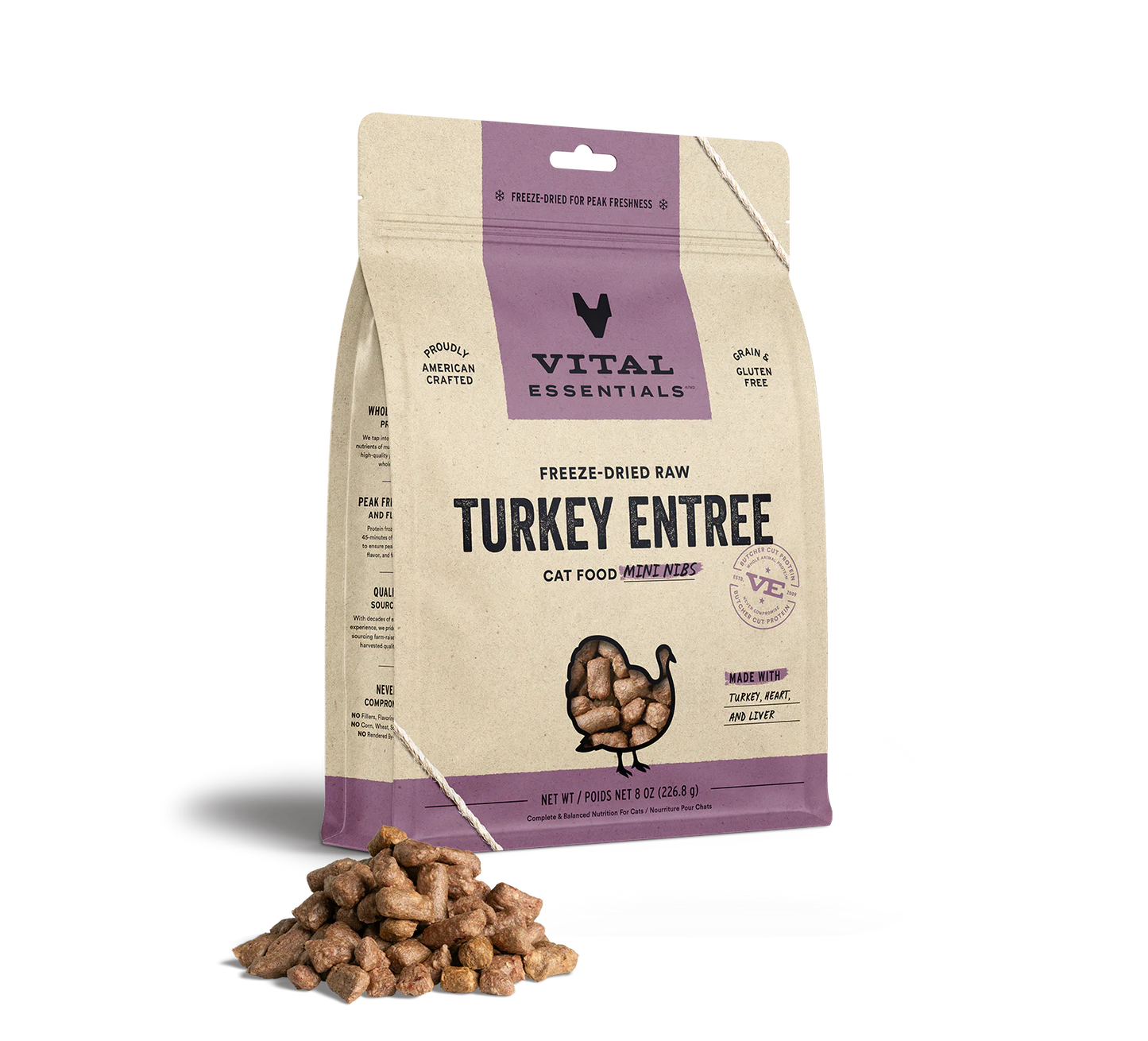 VE FDR Turkey Mini Nibs Cat Food