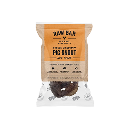 Vital Essentials® RAW BAR Freeze-Dried Raw Pig Snouts Dog Snacks