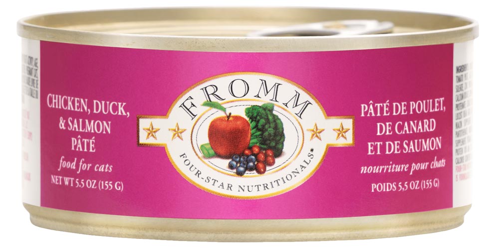 FROMM® FOUR STAR NUTRITIONALS® CHICKEN, DUCK & SALMON PÂTÉ WET CAT FOOD 5.5 OZ