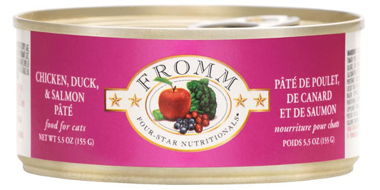 FROMM® FOUR STAR NUTRITIONALS® CHICKEN, DUCK & SALMON PÂTÉ WET CAT FOOD 5.5 OZ