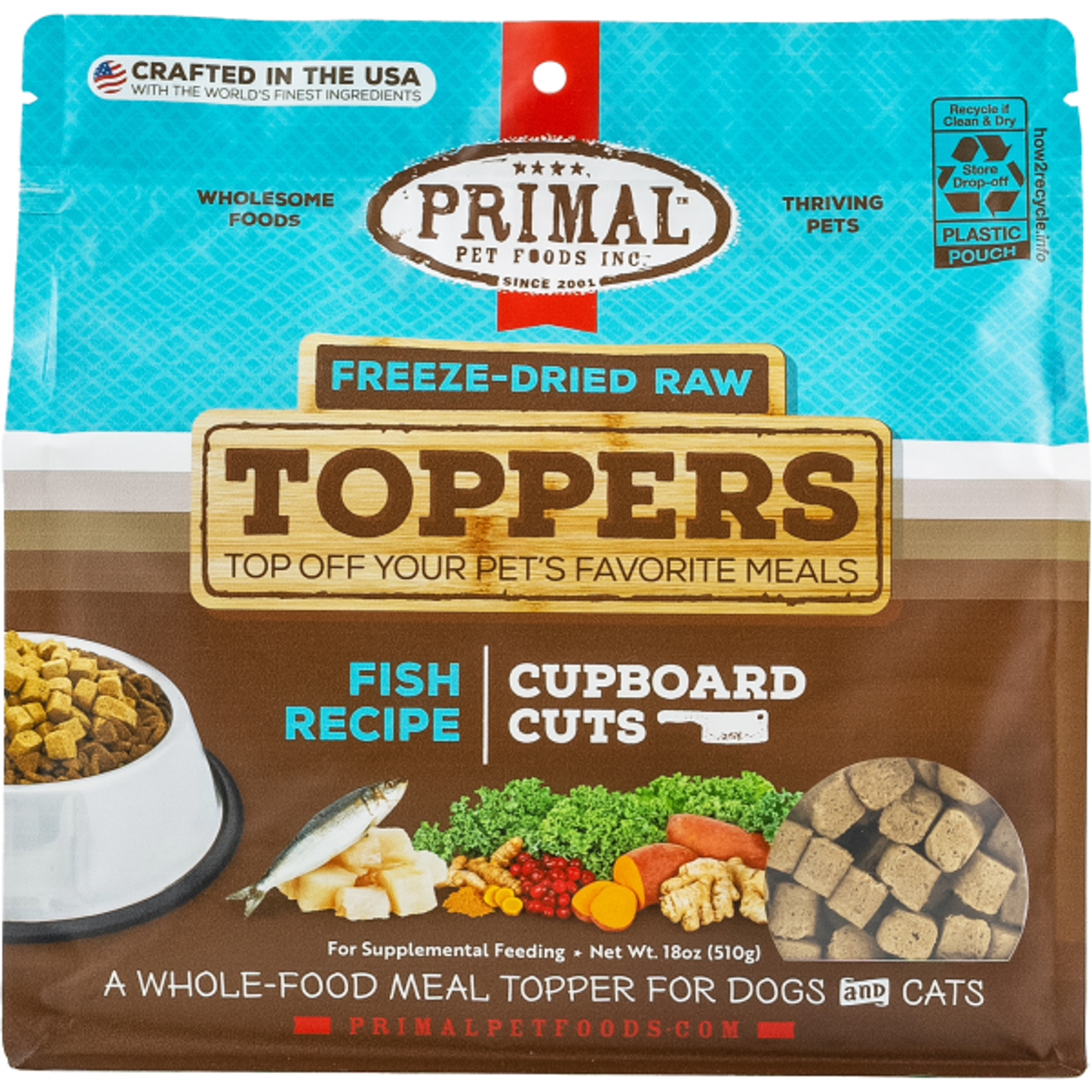 Primal Freeze Dried Fish Cupboard Cuts Topper Cat-Dog