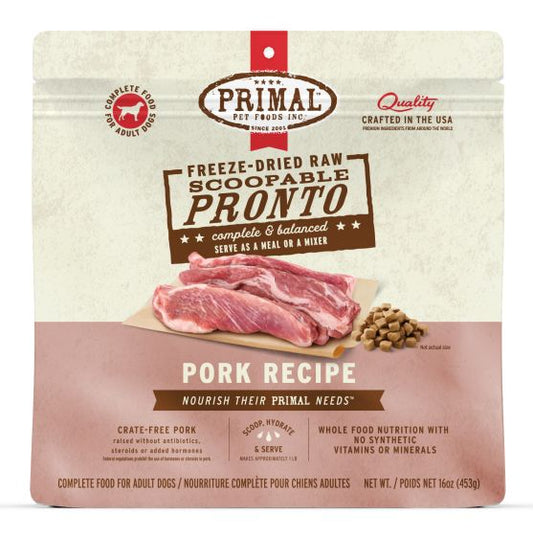 PRIMAL Freeze Dried Raw Pronto Pork Recipe DOG
