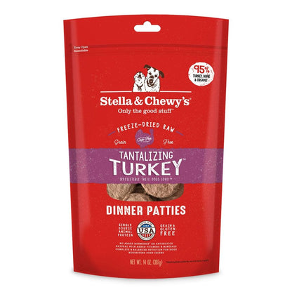 STELLA & CHEWY'S® TANTALIZING TURKEY DINNER PATTIES FREEZE-DRIED RAW DOG FOOD